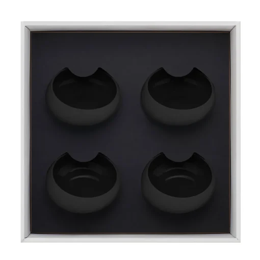 BAHIA ONYX Coffret 4 cocottes biseautées 30 cl