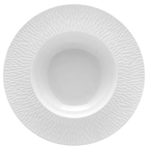 BOREAL SATIN BLANC Assiette creuse à aile 29 cm