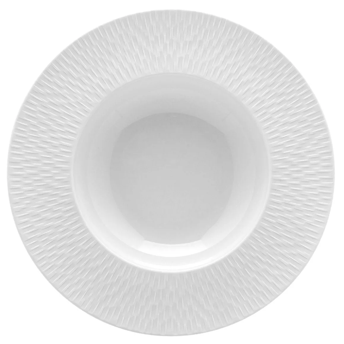 BOREAL SATIN BLANC Assiette creuse à aile 29 cm