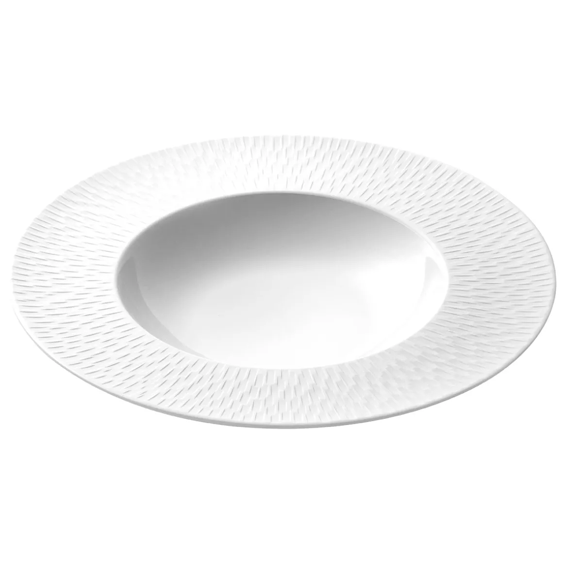 BOREAL SATIN BLANC Assiette creuse à aile 29 cm