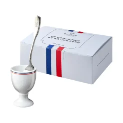 DEGRENNE ELYSEE Coffret coquetier et sa cuillère République française