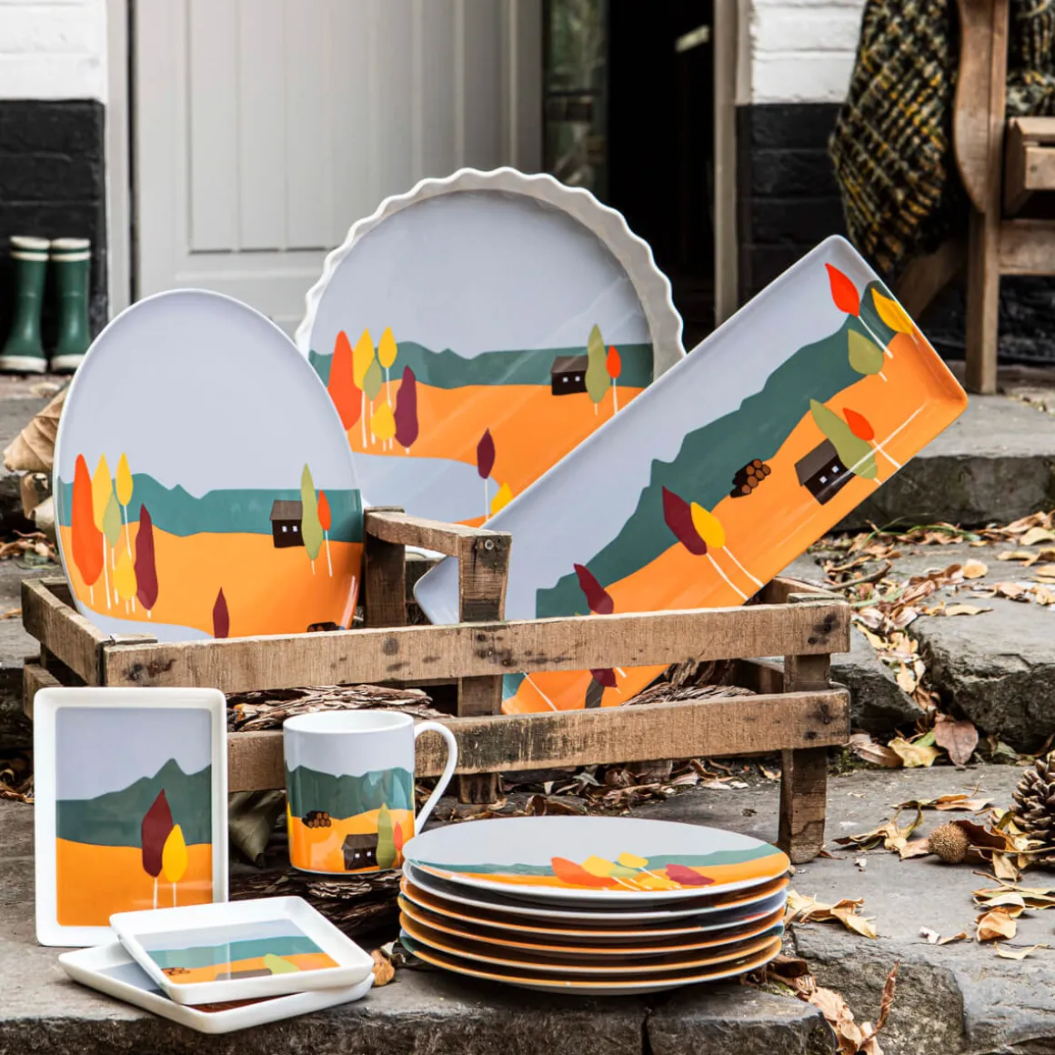 DESTINATION FORET Coffret 3 mini plats 16 x 12 cm