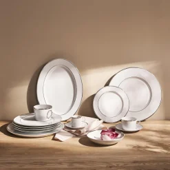 GALON PLATINE Assiette creuse à aile 22,5 cm
