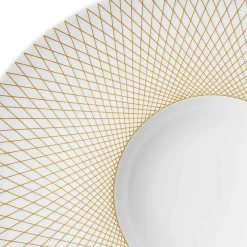 GRAPHIQUE CLASSIQUE DORE Assiette gourmet ovale 30cm x 26cm