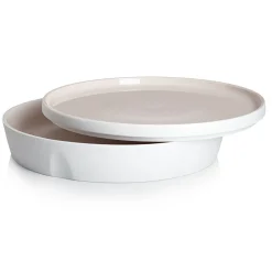 LA VAISSELLE DE L'ECONOME RADIS ROSE Coffret bol de service et assiette 24 cm