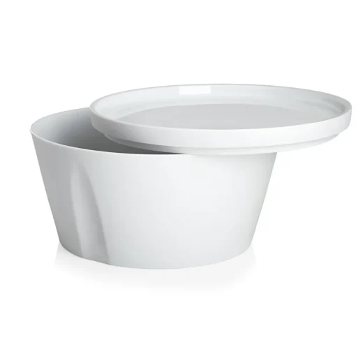 LA VAISSELLE DE L'ECONOME BLANCHE Coffret bol droit et assiette 18 cm