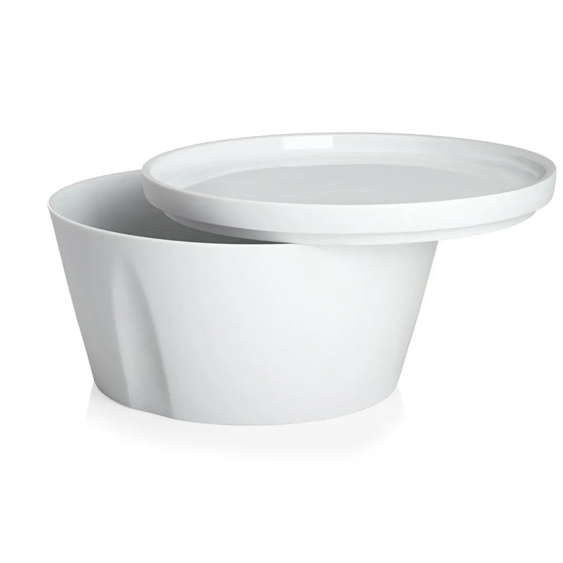 LA VAISSELLE DE L'ECONOME BLANCHE Coffret bol droit et assiette 18 cm