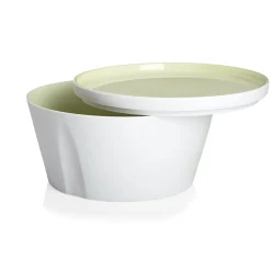 LA VAISSELLE DE L'ECONOME ARTICHAUT VERT Coffret bol droit et assiette 18 cm