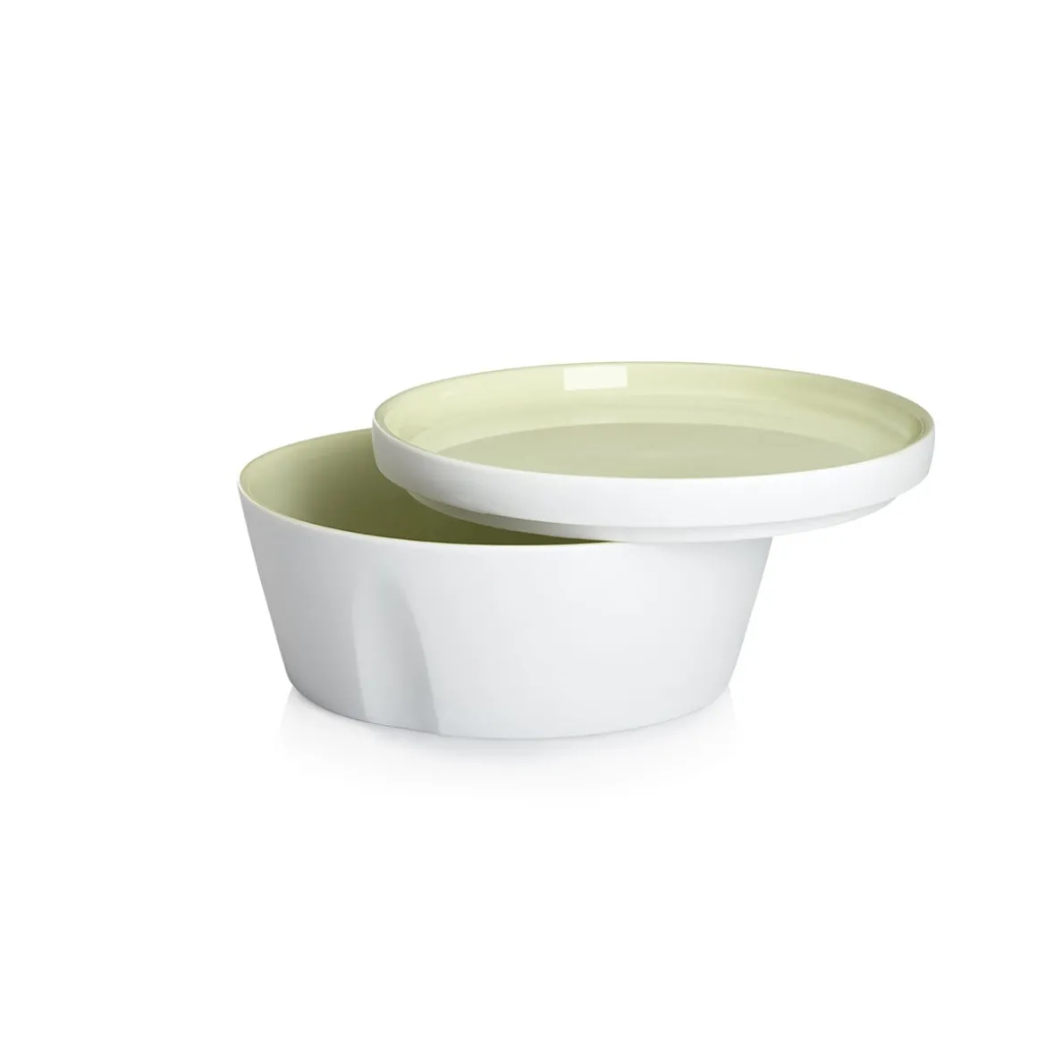 LA VAISSELLE DE L'ECONOME ARTICHAUT VERT Coffret bol droit et assiette 14 cm