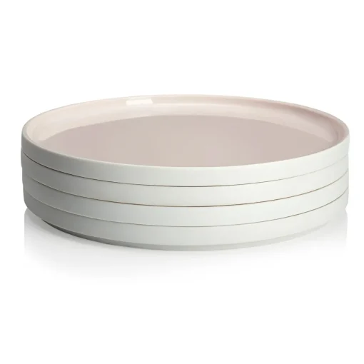LA VAISSELLE DE L'ECONOME RADIS ROSE Coffret 4 assiettes 24 cm