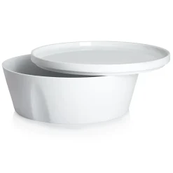 LA VAISSELLE DE L'ECONOME BLANCHE Coffret bol droit et assiette 24 cm