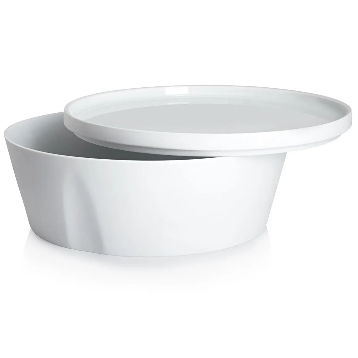 LA VAISSELLE DE L'ECONOME BLANCHE Coffret bol droit et assiette 24 cm