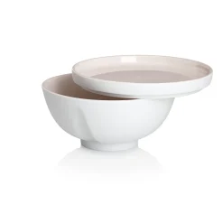 LA VAISSELLE DE L'ECONOME RADIS ROSE Coffret bol coupe et assiette 14 cm