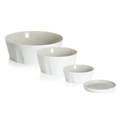 LA VAISSELLE DE L'ECONOME BLANCHE Coffret bol droit et assiette 14 cm