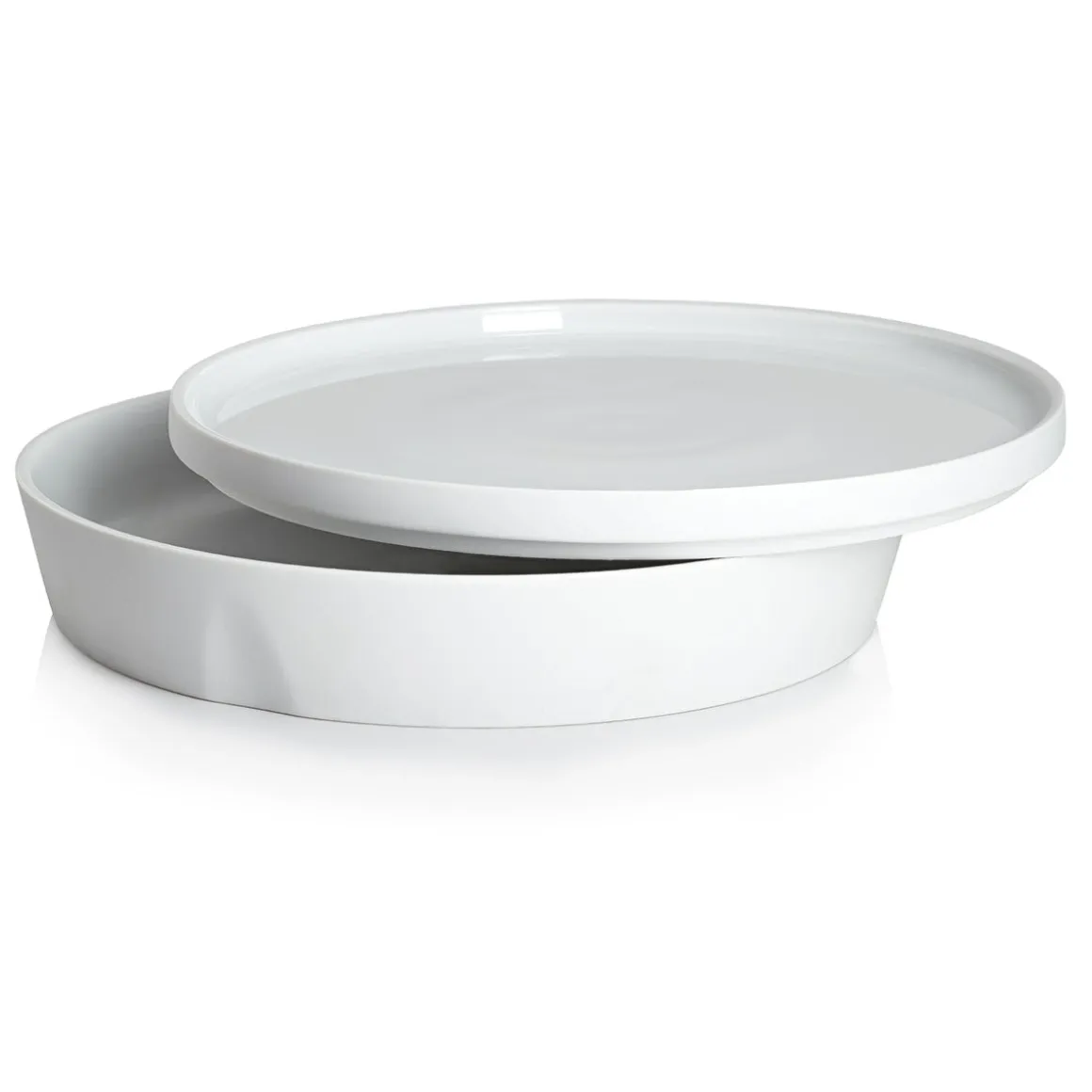 LA VAISSELLE DE L'ECONOME BLANCHE Coffret bol de service et assiette 24 cm