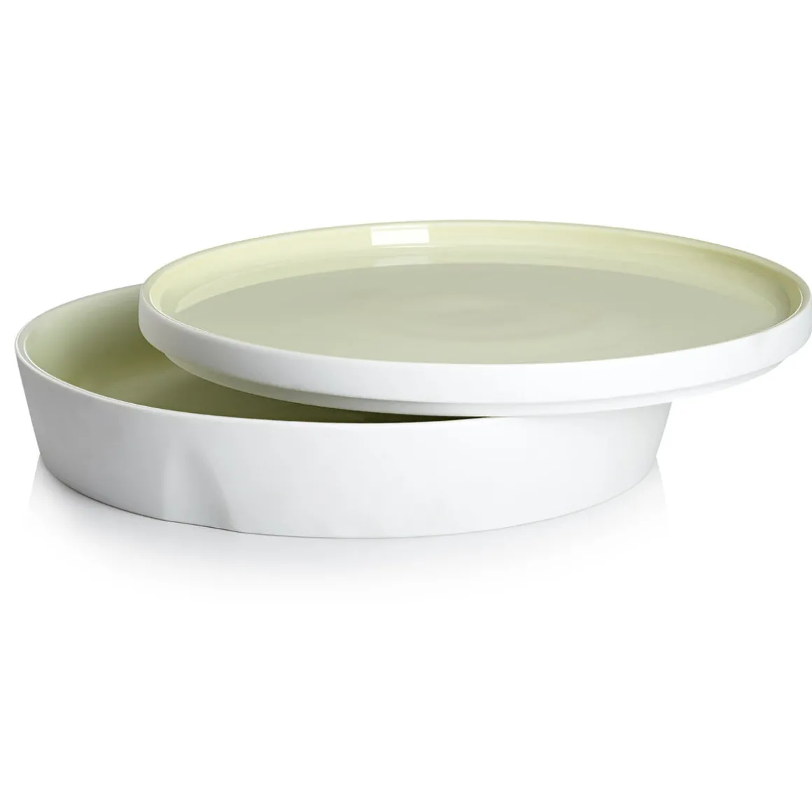 LA VAISSELLE DE L'ECONOME ARTICHAUT VERT Coffret bol de service et assiette 24 cm