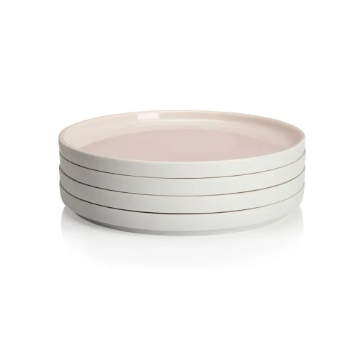 LA VAISSELLE DE L'ECONOME RADIS ROSE Coffret 4 assiettes 18 cm