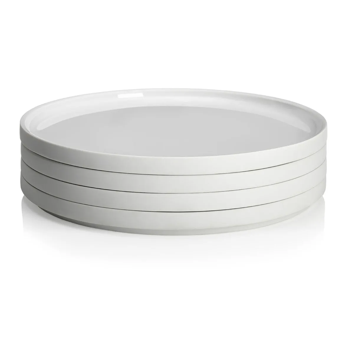 LA VAISSELLE DE L'ECONOME BLANCHE Coffret 4 assiettes 24 cm