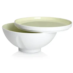 LA VAISSELLE DE L'ECONOME ARTICHAUT VERT Coffret bol coupe et assiette 18 cm