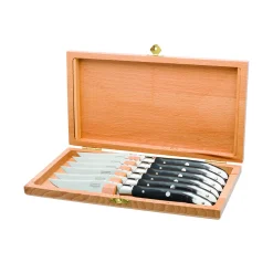 LAGUIOLE TABLE Coffret 6 couteaux à steak corne noire