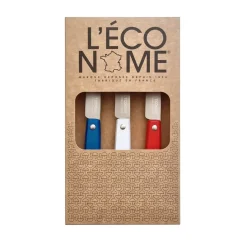 L'ECONOME BLEU BLANC ROUGE Coffret 3 Couteaux office pointus