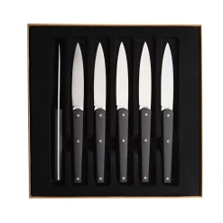 MIRAGE MIROIR ANTHRACITE Coffret 6 couteaux à steak