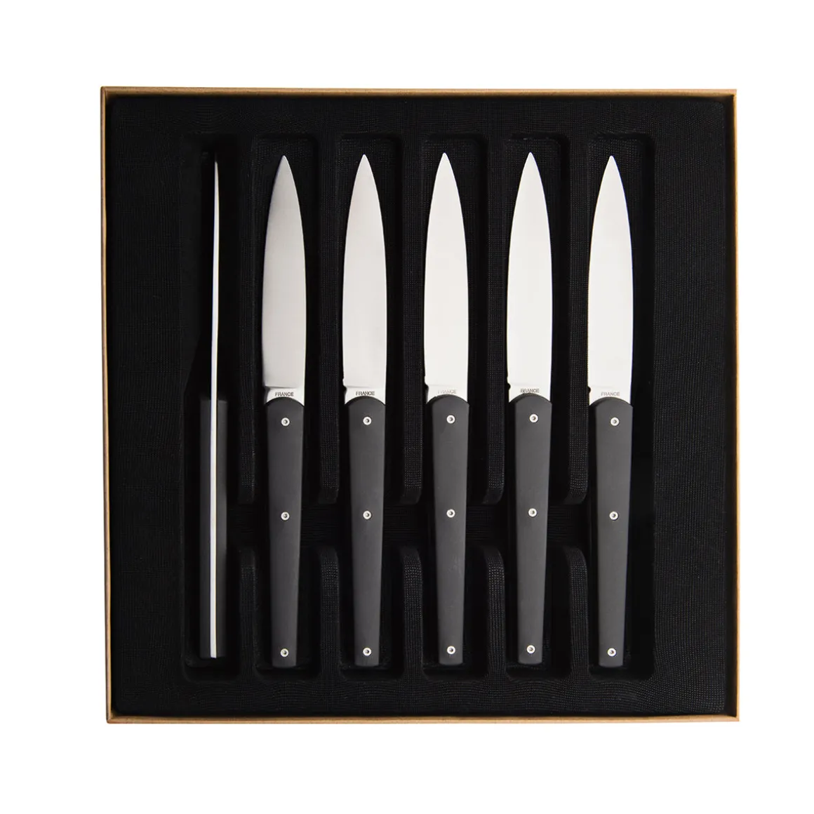 MIRAGE MIROIR ANTHRACITE Coffret 6 couteaux à steak