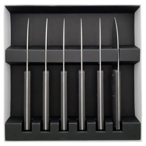 MIRAGE MIROIR ANTHRACITE Coffret 6 couteaux à steak