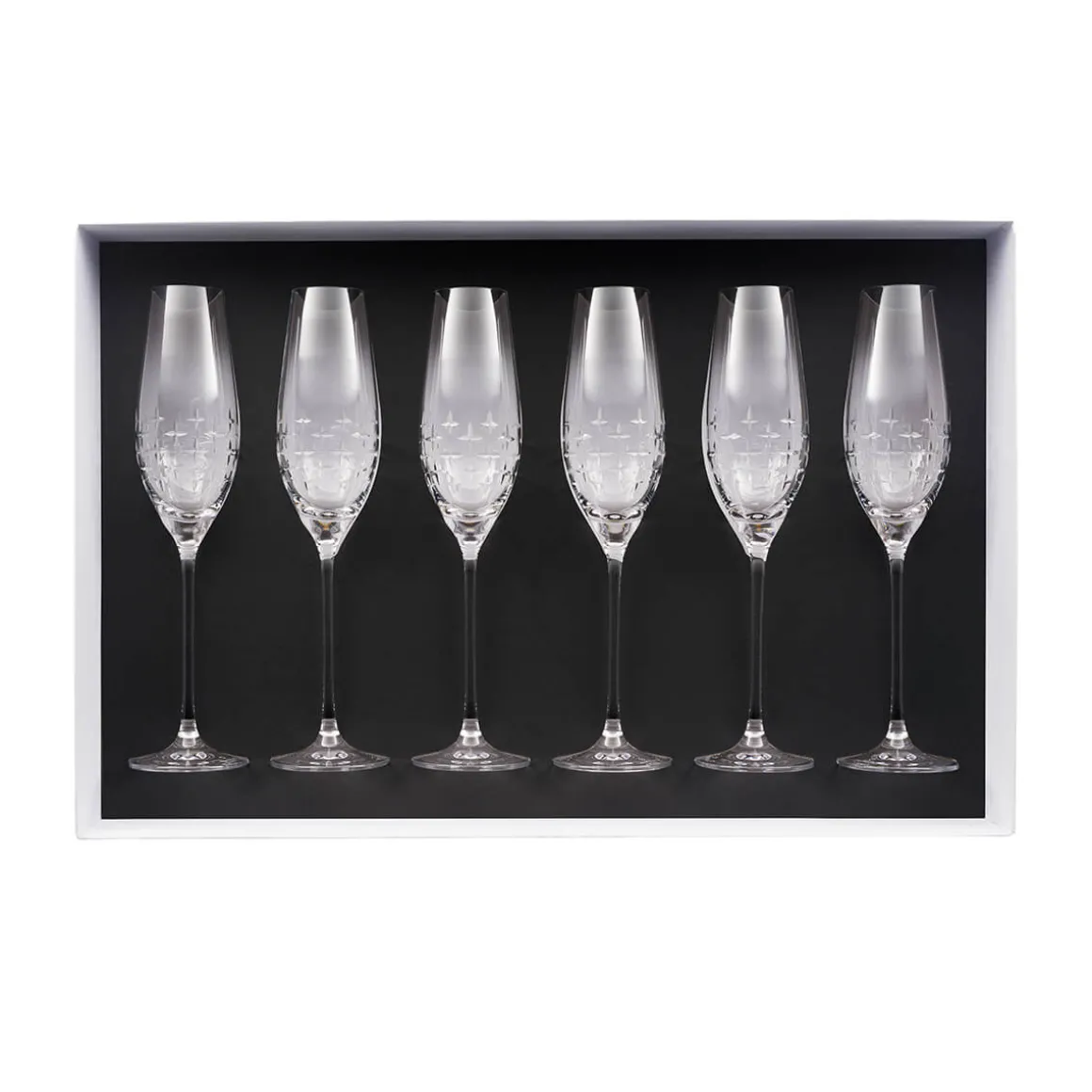 NEWPORT TWIST Coffret 6 flûtes à champagne 21 cl