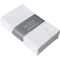 NUANCES COTON & LIN BLANC Lot de 4 serviettes 50 x 40 cm