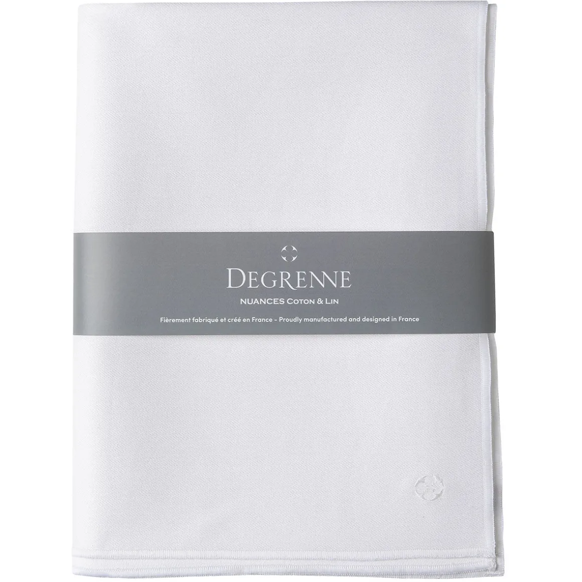 NUANCES COTON & LIN BLANC Nappe rectangulaire 180 x 250 cm