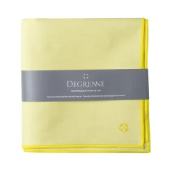 NUANCES COTON & LIN JAUNE PALE Nappe carrée 180 x 180 cm