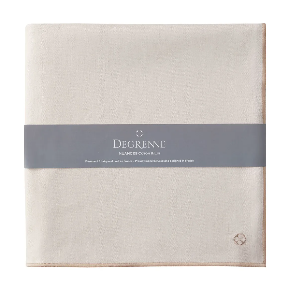 NUANCES COTON & LIN NUDE Nappe carrée 180 x 180 cm