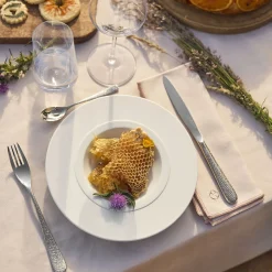 NUANCES COTON & LIN NUDE Nappe rectangulaire 180 x 250 cm