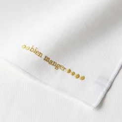 NUANCES COTON & LIN OR Lot de 4 serviettes 50 x 40 cm