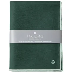 NUANCES COTON & LIN VERT EMERAUDE Nappe rectangulaire 180 x 250 cm