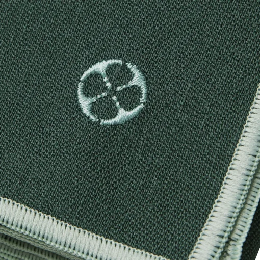 NUANCES COTON & LIN VERT EMERAUDE Nappe carrée 180 x 180 cm