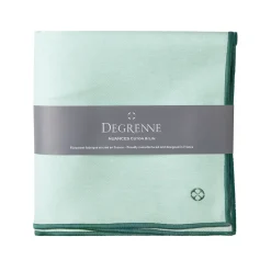 NUANCES COTON & LIN VERT MENTHE Nappe carrée 180 x 180 cm
