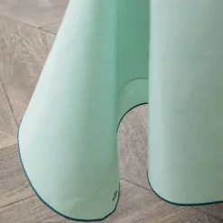 NUANCES COTON & LIN VERT MENTHE Nappe carrée 180 x 180 cm