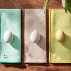 NUANCES COTON & LIN VERT MENTHE Lot de 4 serviettes 50 x 40 cm