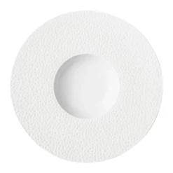 PERLES DE ROSEE BLANCHES Assiette gourmet petit bassin 28 cm