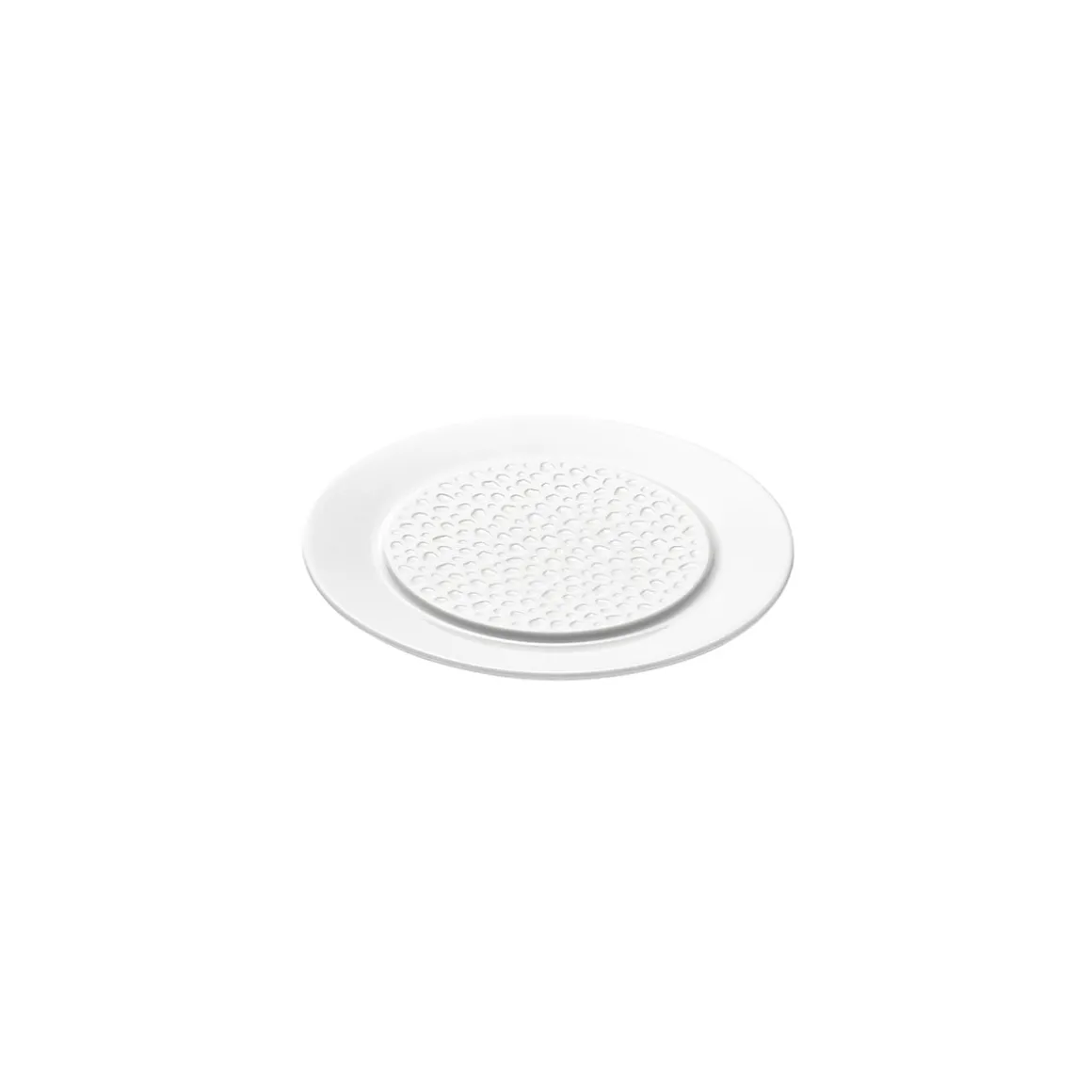 PERLES DE ROSEE BLANCHES Assiette à pain 14 cm