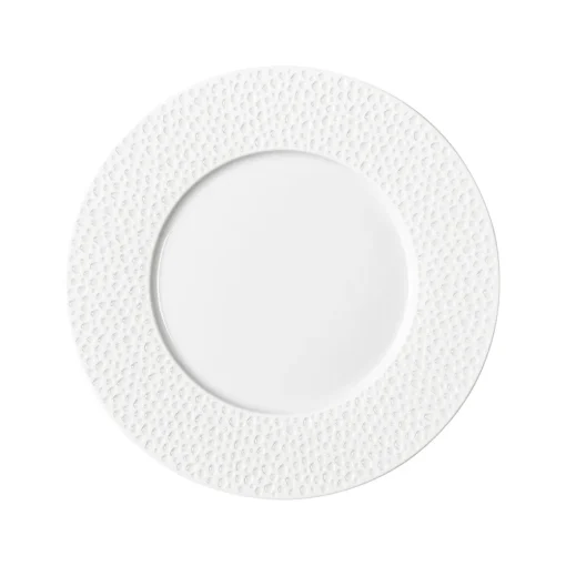 PERLES DE ROSEE BLANCHES Assiette à dessert 24 cm