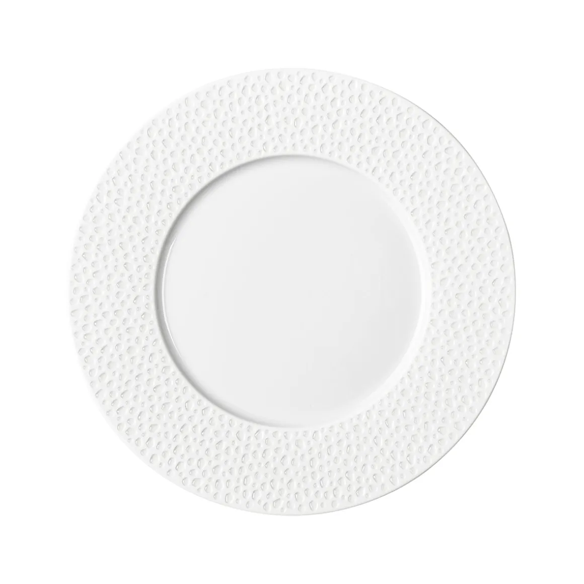 PERLES DE ROSEE BLANCHES Assiette à dessert 24 cm