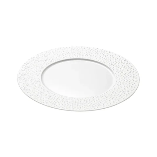 PERLES DE ROSEE BLANCHES Assiette à dessert 24 cm