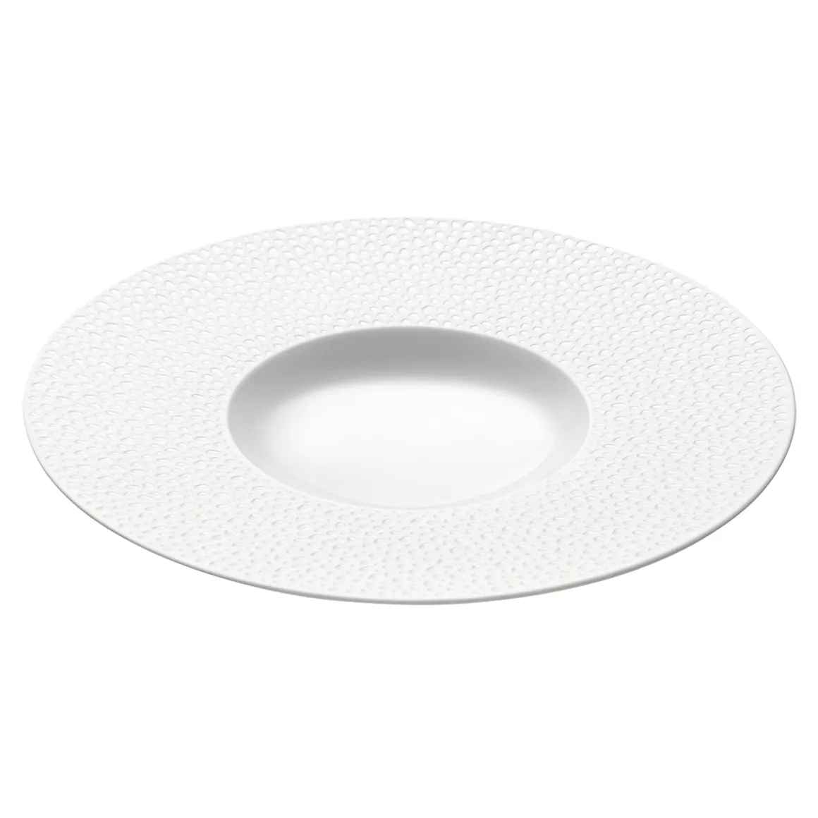 PERLES DE ROSEE BLANCHES Assiette gourmet grand bassin 30 cm