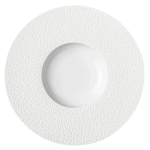 PERLES DE ROSEE BLANCHES Assiette gourmet grand bassin 30 cm