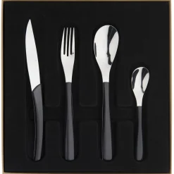 QUARTZ MIROIR CARBONE Coffret 24 couverts