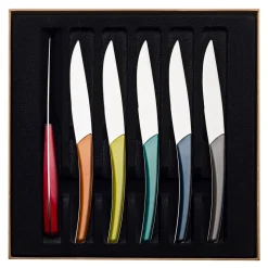 QUARTZ MIROIR MULTICOLORE Coffret 6 couteaux à steak