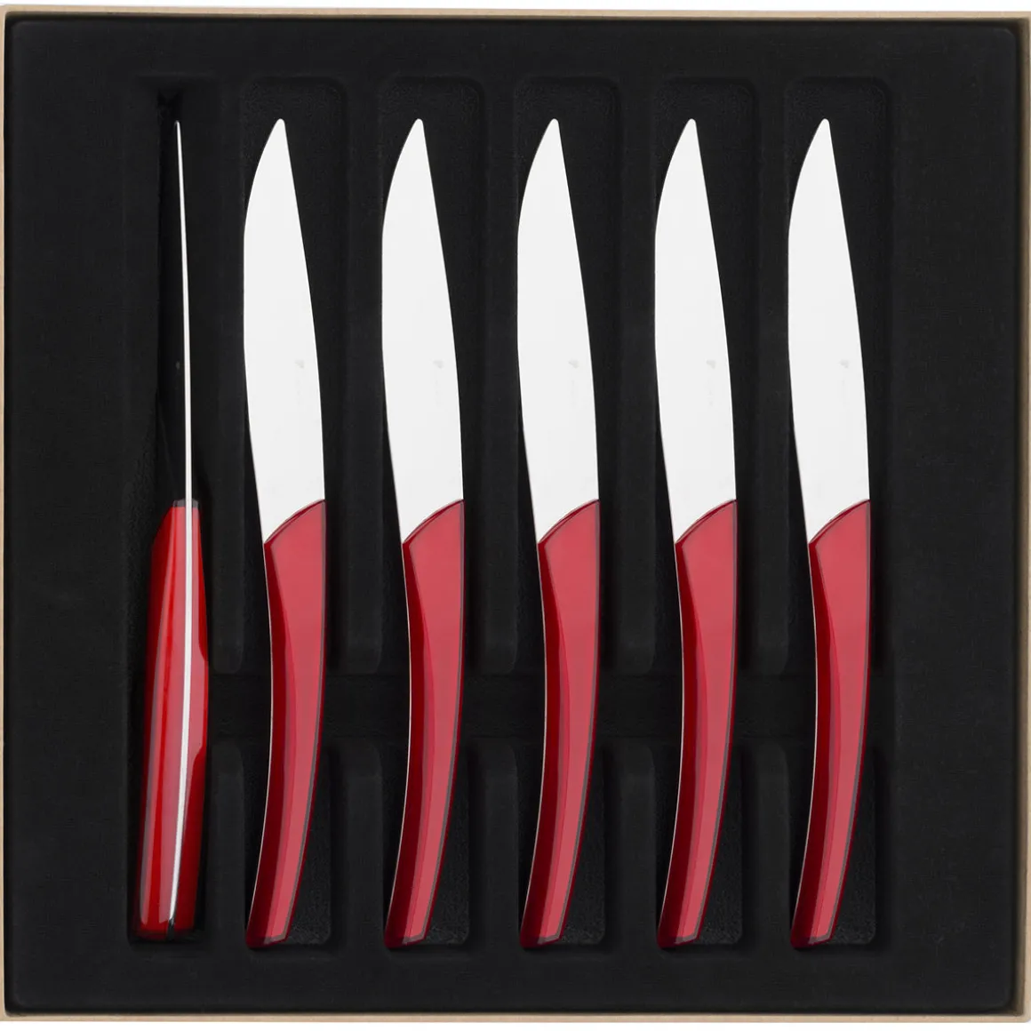 QUARTZ MIROIR ROUGE Coffret 6 couteaux à steak
